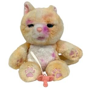 Little Live Pets Cozy Dozys Ginger the Kitty Cat Plush Pacifier Tabby Works! 11”